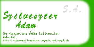 szilveszter adam business card