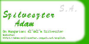 szilveszter adam business card